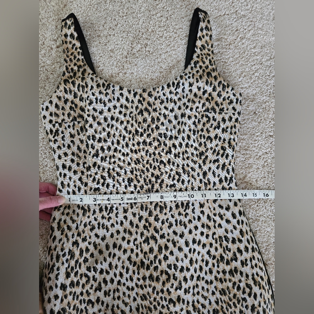 DIANE VON FURSTENBURG women's Arianna leopard print fitted dress size XS 0 - Picture 7 of 11